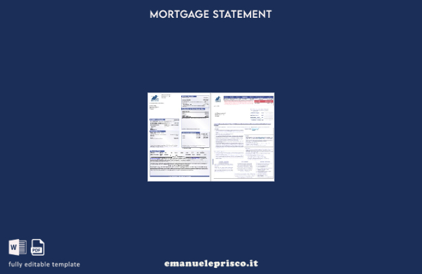 estratto conto del mutuo bancario slovacco Tatra in stile verificato nel modello